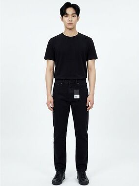 The Kooples Men's Black Straight-Leg Jeans buttonfly 30x31 nwt